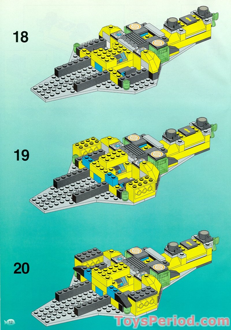 LEGO 6180 Hydro Search Sub Set Parts Inventory and Instructions