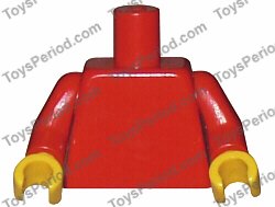 LEGO Pink Plain Minifig Torso with Dark Pink Arms and Yellow Hands