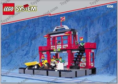 LEGO 4556 Train Station Set Parts Inventory and Instructions