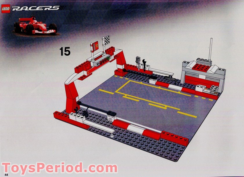 LEGO 8375 Ferrari F1 Pit Stop Set Parts Inventory and Instructions 