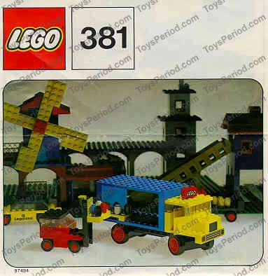 LEGO 381-1 Lorry and Fork Lift Truck Set Parts Inventory and