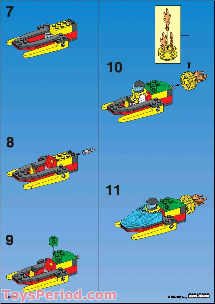 lego 1189 rocket boat set parts inventory and instructions