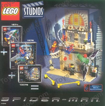 LEGO 10075 Spider-Man Action Pack Set Parts Inventory and Instructions