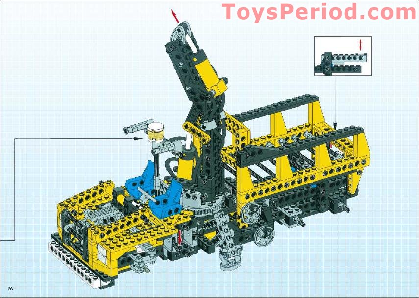 LEGO 8438 Pneumatic Crane Truck Set Parts Inventory and Instructions