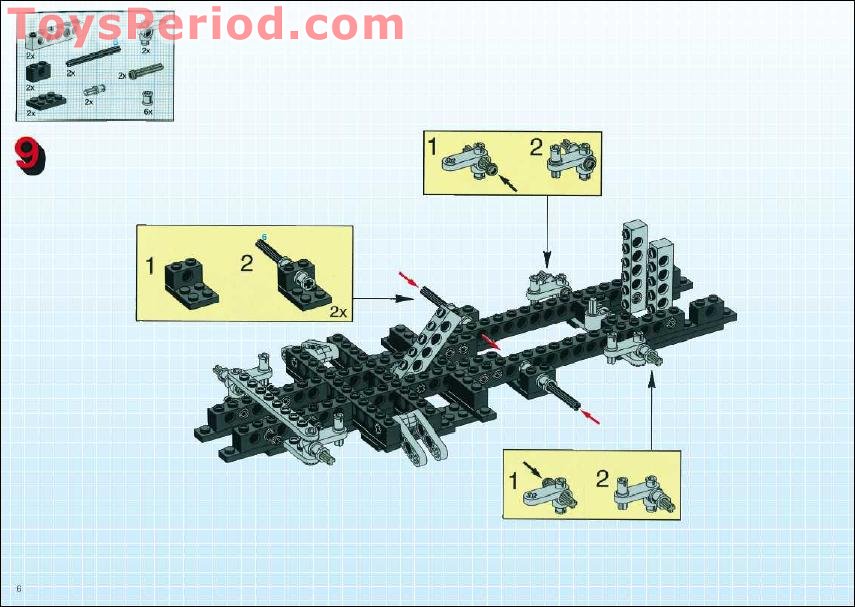 LEGO 8438 Pneumatic Crane Truck Set Parts Inventory and Instructions