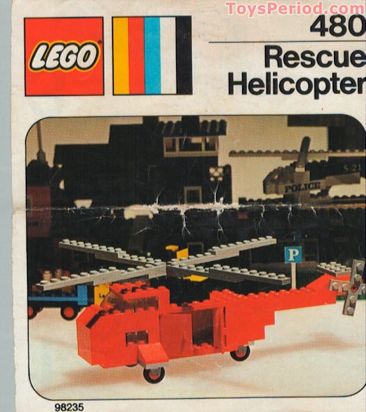 LEGO 480-1 Rescue Helicopter Set Parts Inventory and 