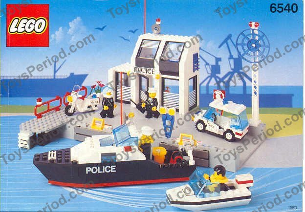 Town Theme Sets LEGO 6540 Pier Police Vintage 1991 Classic Town Station Set