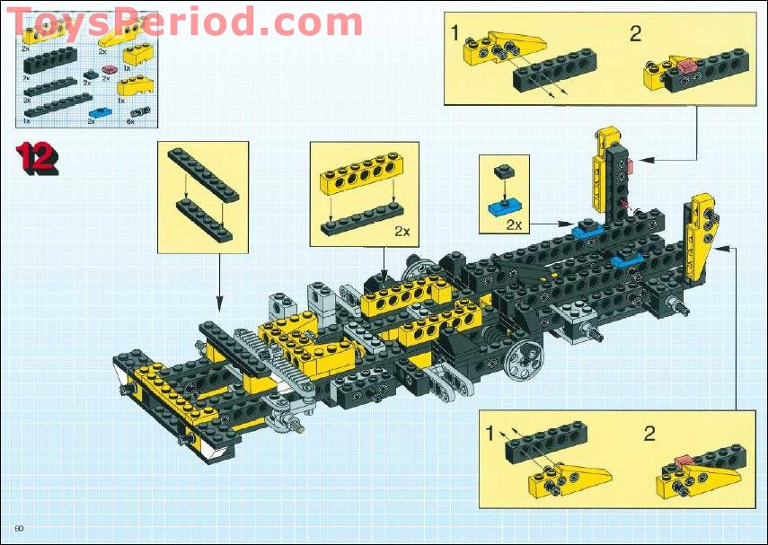 LEGO 8438 Pneumatic Crane Truck Set Parts Inventory and Instructions