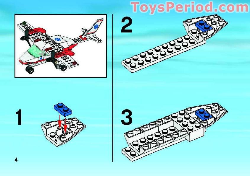 Lego ambulance 2024 plane instructions