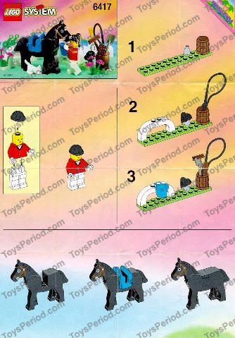 LEGO 6417 Show Jumping Event Set Parts Inventory and Instructions