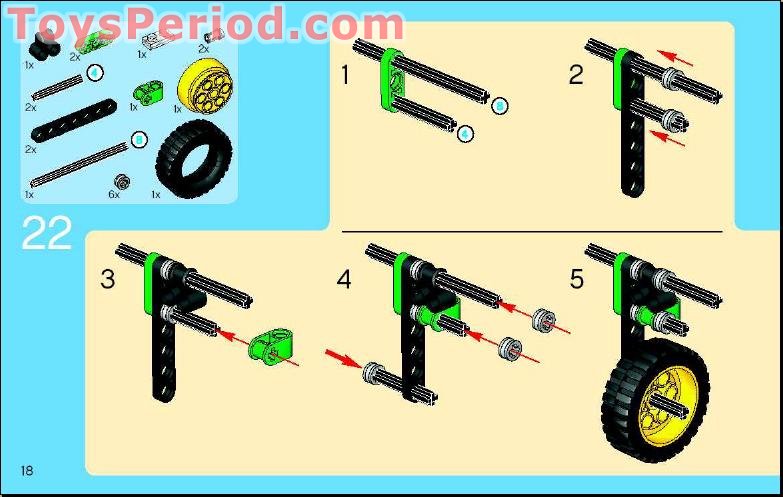 LEGO 8281 Mini Tractor Set Parts Inventory and Instructions - LEGO