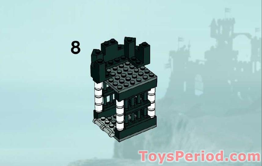 LEGO 7092 Skeletons' Prison Carriage Set Parts Inventory and