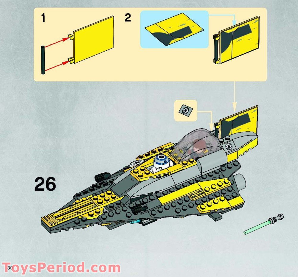 Lego star wars cheap anakin's starfighter instructions