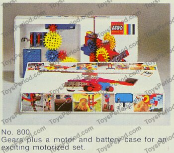 LEGO 800 1 Gear Set with Motor Set Parts Inventory and