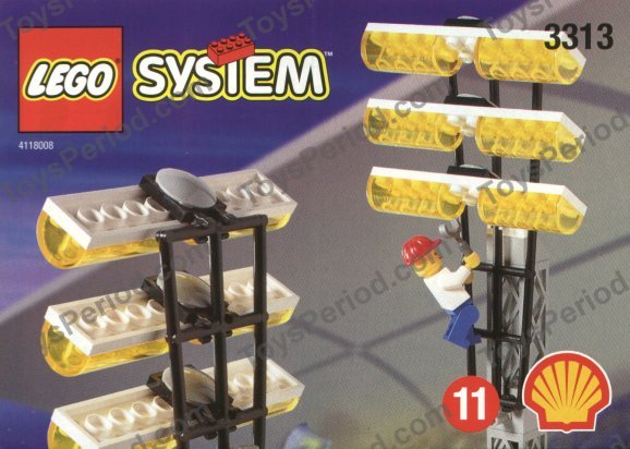 LEGO 3313 Shell Promotional Soccer Set Light Poles Set Parts