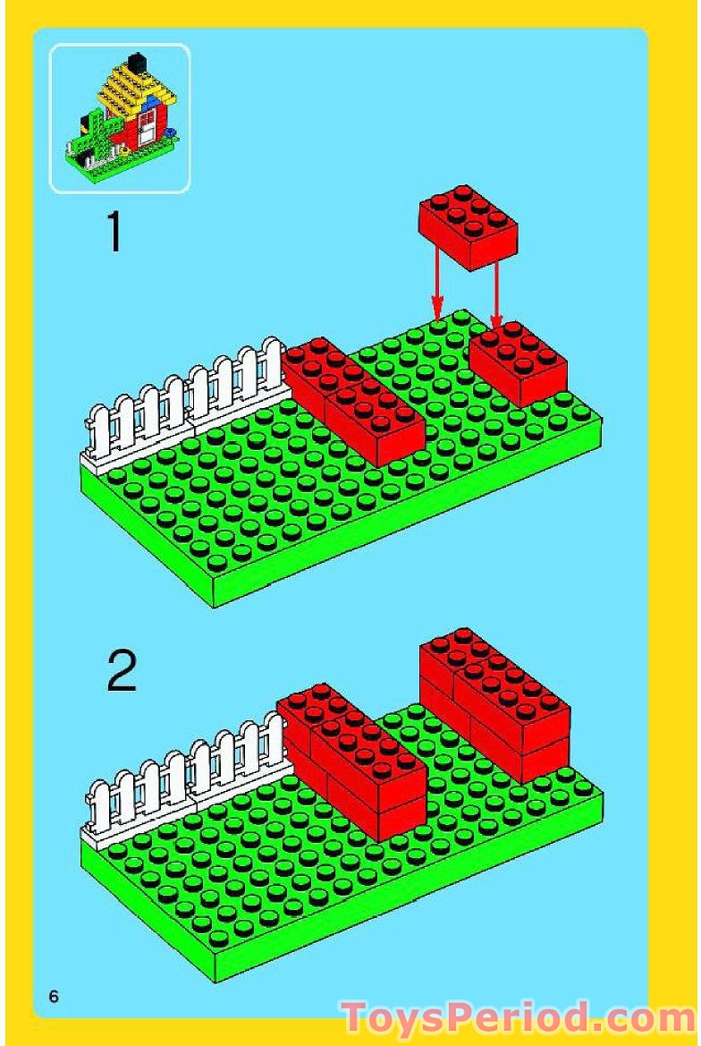 LEGO 7616 Basic Red Bucket Set Parts Inventory and Instructions