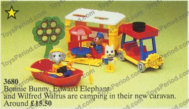 LEGO 3680 Camping Caravan Set Parts Inventory and Instructions