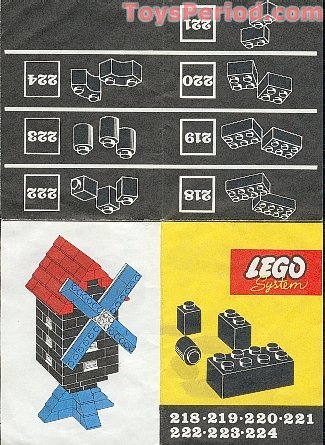 LEGO 219 2x3 Bricks Set Parts Inventory and Instructions 