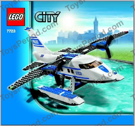 LEGO 7723 Police Pontoon Plane Set Parts Inventory and