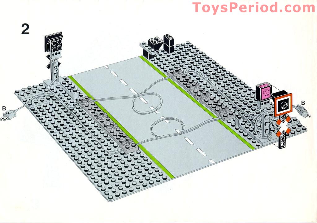 Lego 7866 Level Crossing With Electric Gates Set Parts Inventory And Instructions Lego Reference Guide