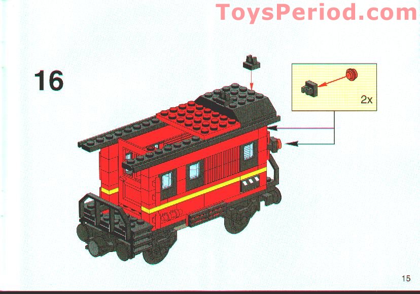 LEGO 10014 Caboose Set Parts Inventory and Instructions - LEGO