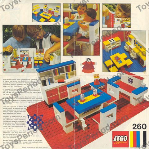 LEGO 260-3 Living Room Set Set Parts Inventory and Instructions