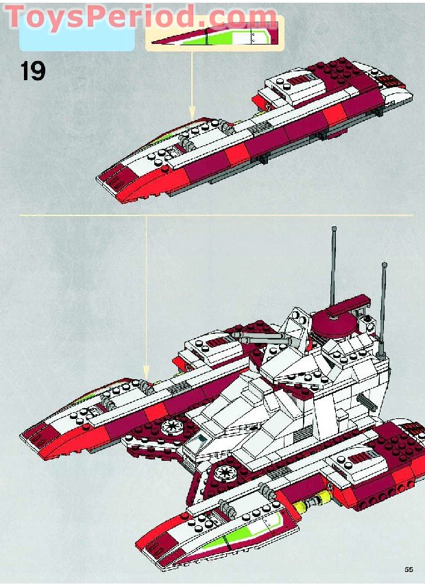 LEGO 7679 Republic Fighter Tank Set Parts Inventory and