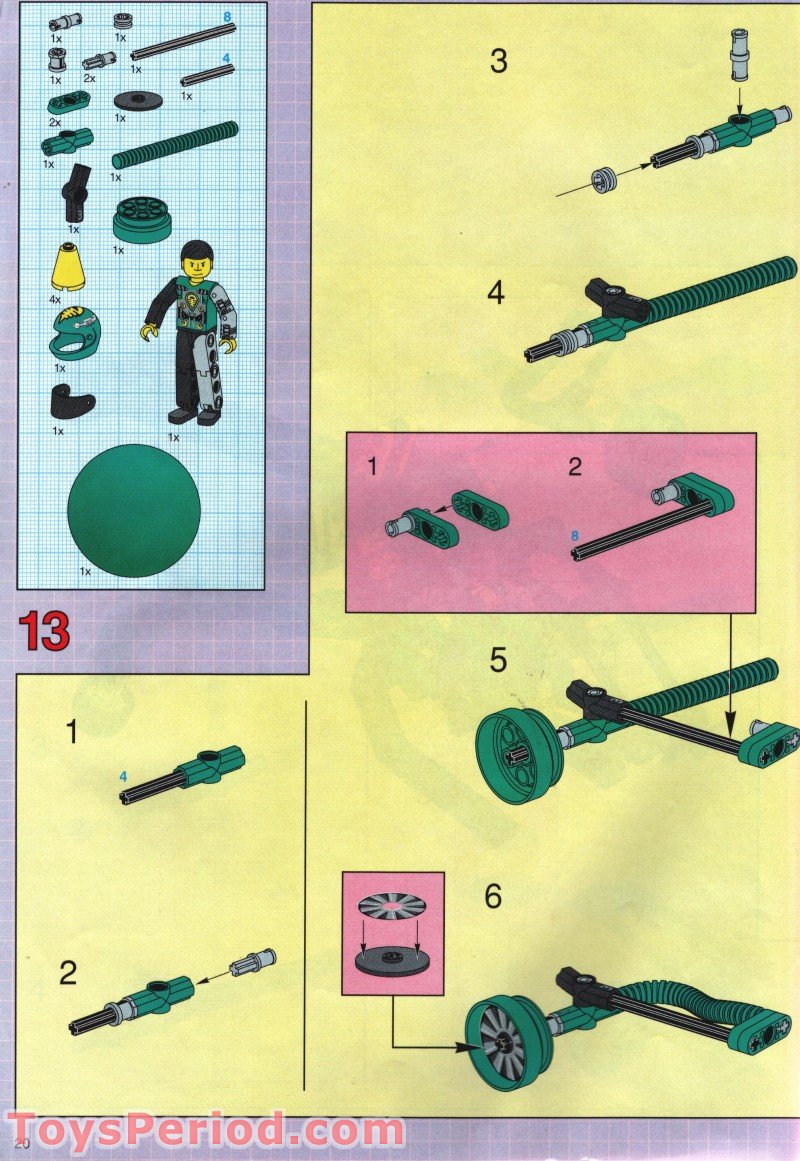 LEGO 8269 Cyber Stinger Set Parts Inventory and Instructions