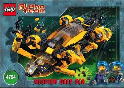 LEGO 4794 Alpha Team Command Sub Set Parts Inventory and