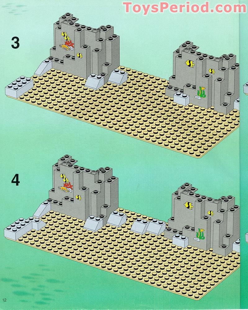 lego 6558 shark cage cove set parts inventory and