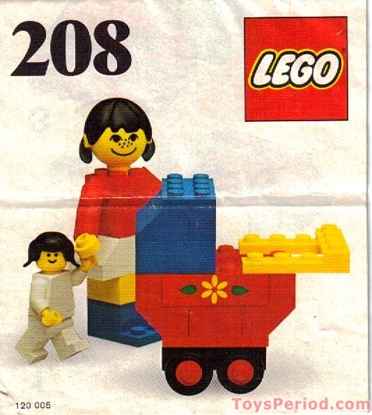 LEGO 208 Mother with Baby Carriage Set Parts Inventory and 