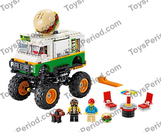 LEGO 31104 Monster Burger Truck Set Parts Inventory and