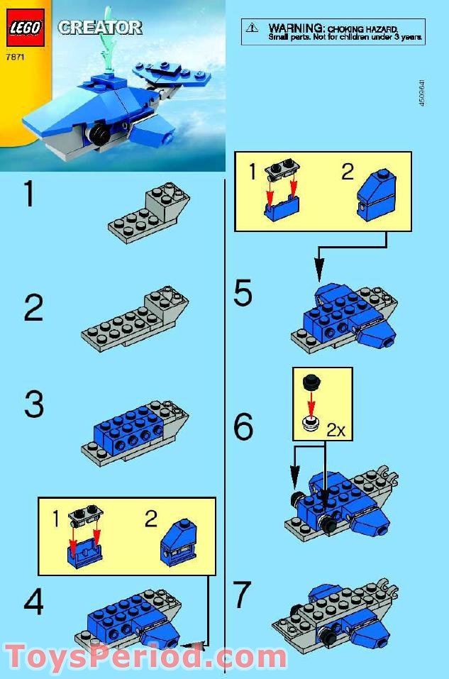 LEGO 7871 Whale Set Parts Inventory and Instructions ...