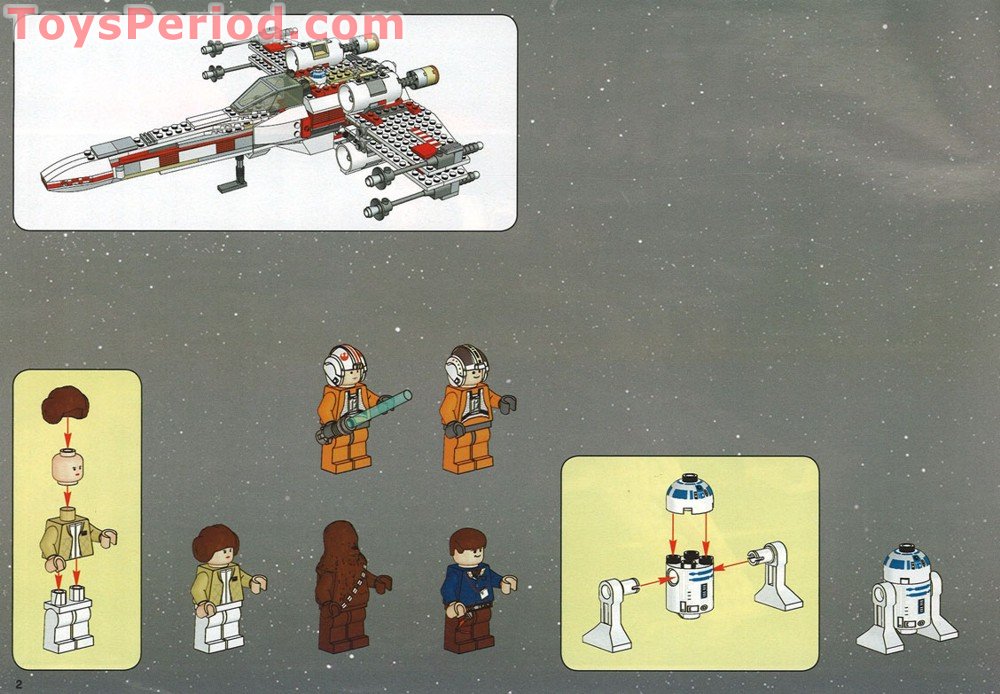 LEGO 6212 X-Wing Fighter Set Parts Inventory and Instructions - LEGO  Reference Guide