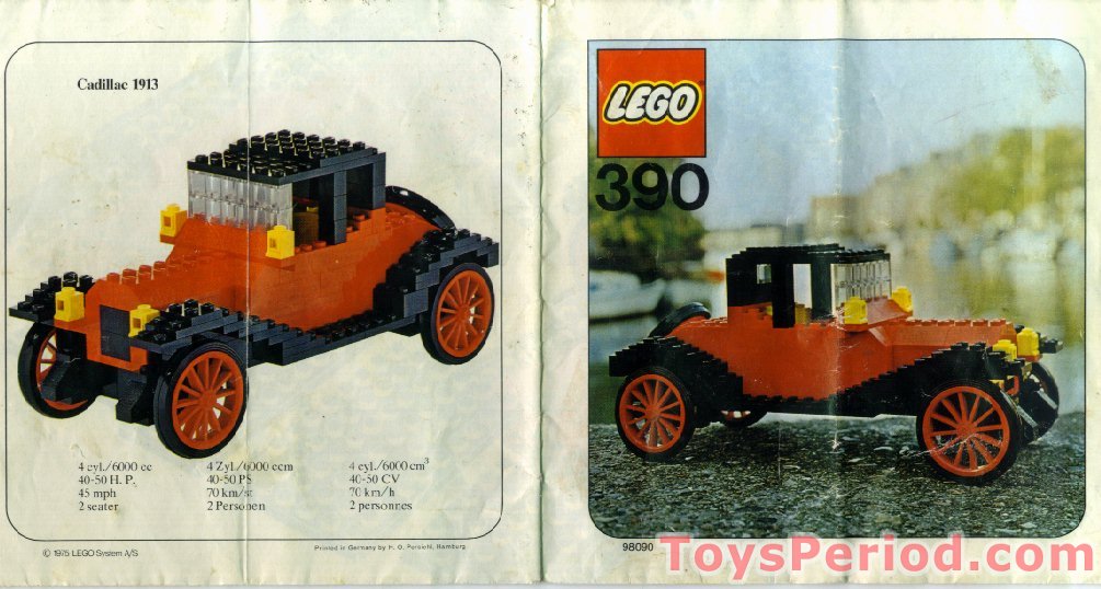 LEGO 390-2 1913 Cadillac Set Parts Inventory and Instructions - LEGO  Reference Guide