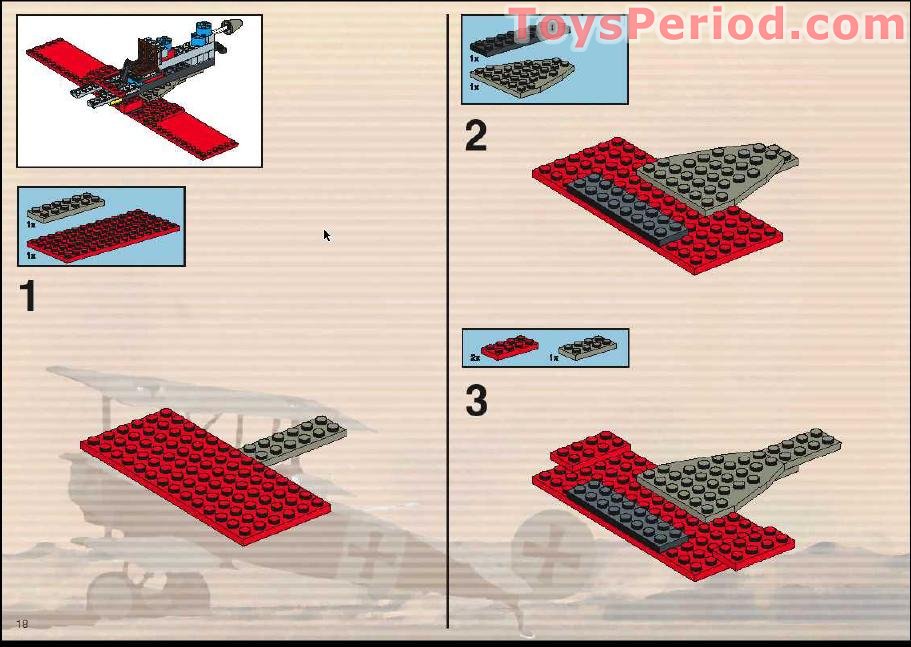 LEGO 10024 Red Baron Set Parts Inventory and Instructions - LEGO