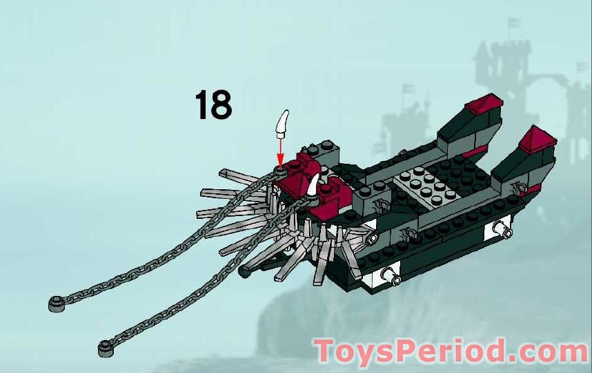 LEGO 7092 Skeletons' Prison Carriage Set Parts Inventory and