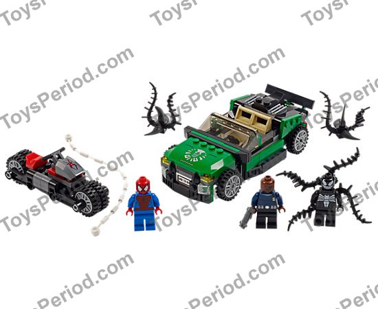 LEGO 76004 Spider-Man: Spider-Cycle Chase Set Parts Inventory and