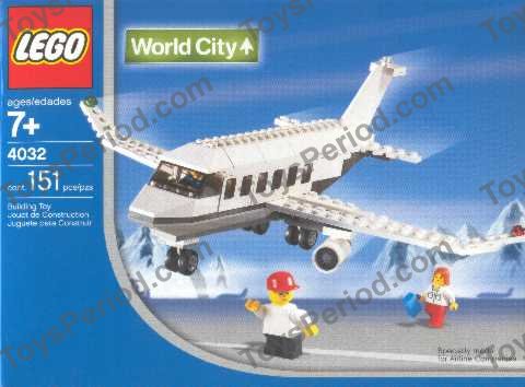 white lego airplane