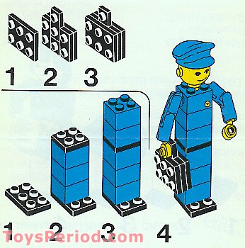 LEGO 1561-2 Lufthansa Promotional Set, Flight Crew Set Parts