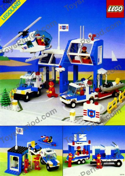 LEGO 6387 Coastal Rescue Base Set Parts Inventory and Instructions