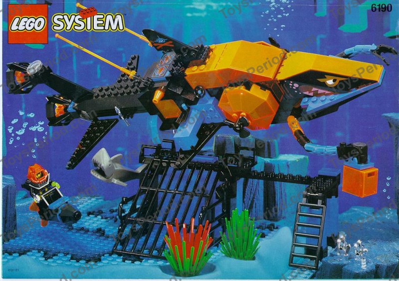 LEGO 6190 Shark's Crystal Cave - Aquashark Sea Wolf Set 