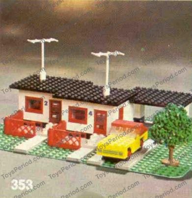 LEGO 353 Terrace House with Car and Garage Set Parts Inventory and