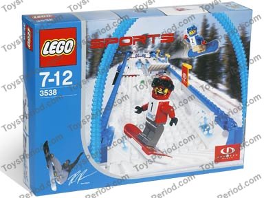 LEGO 3538 Snowboard Boarder Cross Race Set Parts Inventory and