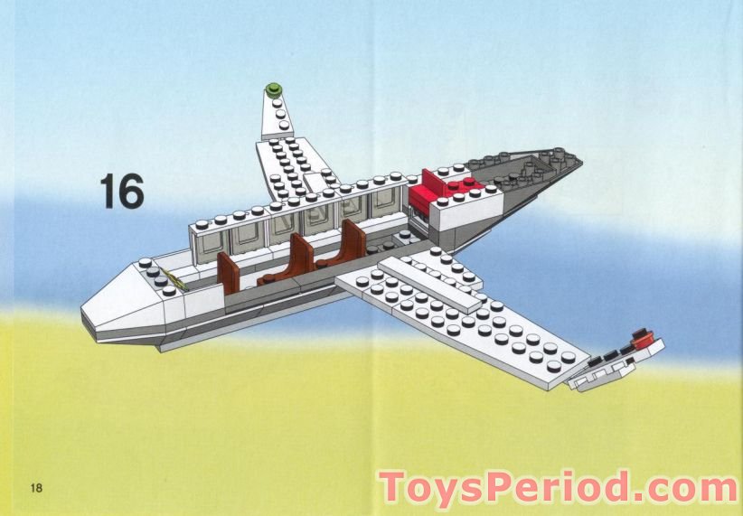 LEGO 4032-2 Passenger Plane - Sas Version Set Parts Inventory and