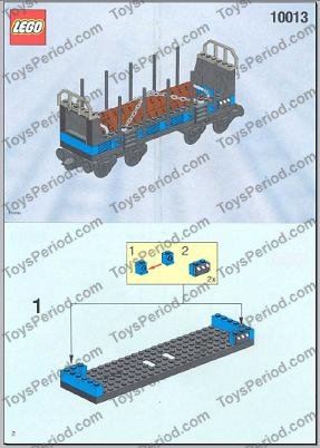 LEGO 10013 Open Freight Wagon Instructions and Parts List