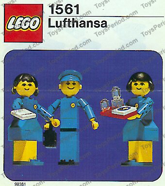 LEGO 1561-2 Lufthansa Promotional Set, Flight Crew Set Parts