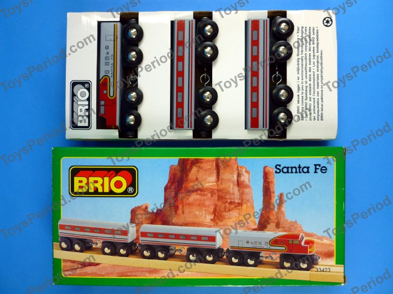 BRIO 33423 Santa Fe Train Set Wooden Railway New Sweden 