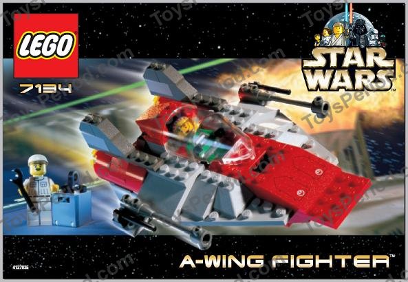 LEGO 7134 A-Wing Fighter Set Parts Inventory and Instructions