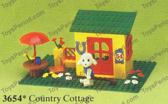 LEGO 3654 Country Cottage Set Parts Inventory and Instructions